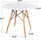Multifunctional Custom Coffee Tables 31.5" White Dining Kitchen Table